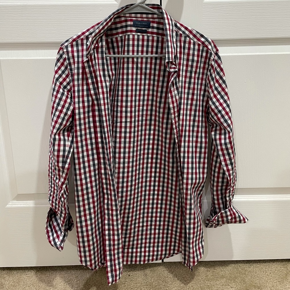 Zara dress shirt flannel size medium